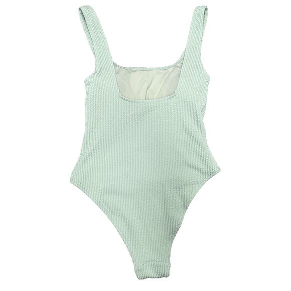 H&M Women’s Bathing Suit Size Xsmall One Piece Light Green Swimming Preloved - Picture 2 of 8
